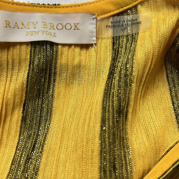 Ramy Brook Surplice Wrap Sleeveless Top Yellow - Picture 5 of 7
